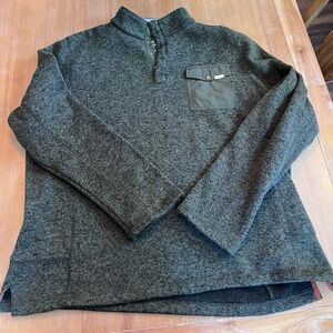 Woolrich Mens 1/4 snap fleece drifter pullover 2XL grey hiking outdoor